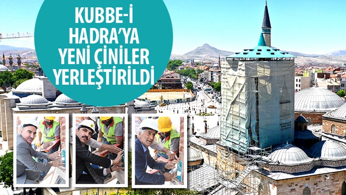 Kubbe-i Hadra’ya Yeni Çiniler Yerleştirildi