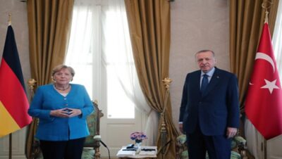 Cumhurbaşkanı Erdoğan, Almanya Şansölyesi Merkel ile görüştü