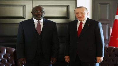 Cumhurbaşkanı Erdoğan, Liberya Cumhurbaşkanı Weah ile bir araya geldi