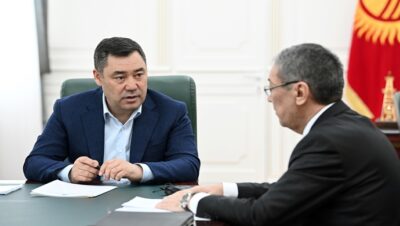 Президент Садыр Жапаров принял председателя Нацстаткома Бактыбека Кудайбергенова
