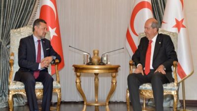 Cumhurbaşkanı Ersin Tatar, MHP Milletvekili Ahmet Erbaş ve beraberindekileri kabul etti