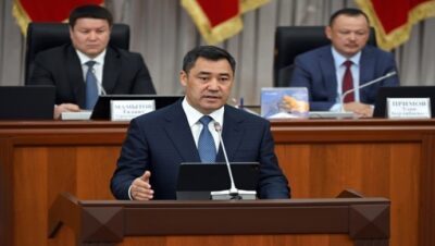 Выступление Президента Садыра Жапарова на завершающем первую сессию VII созыва Жогорку Кенеша заседании