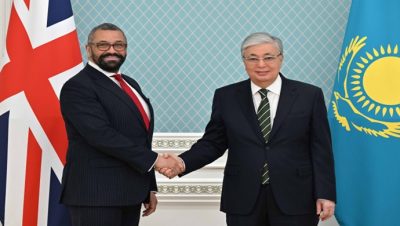 President Kassym-Jomart Tokayev meets with UK Secretary of State James Cleverly