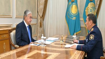 Cumhurbaşkanı, İçişleri Bakanı Marat Akhmetzhanov’u kabul etti